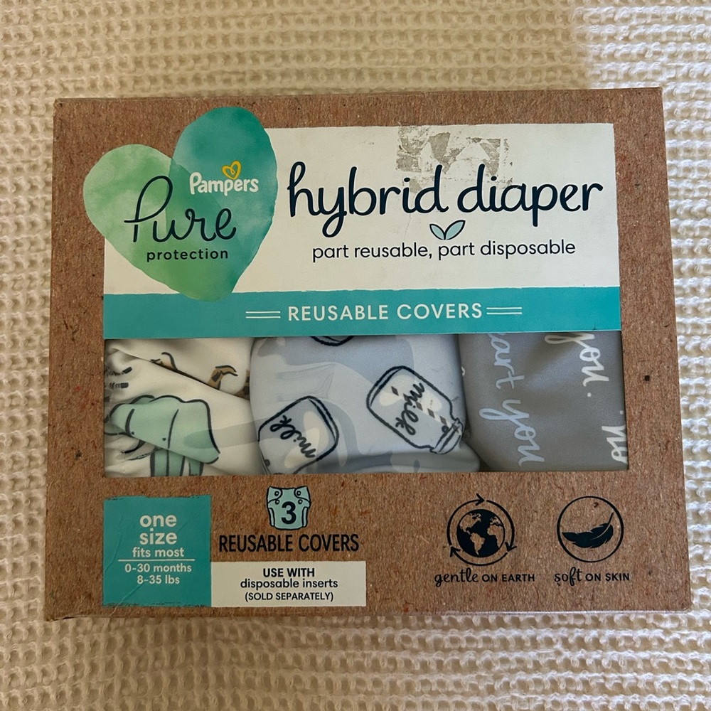 Pampers Hybrid Diaper Reusable Covers New